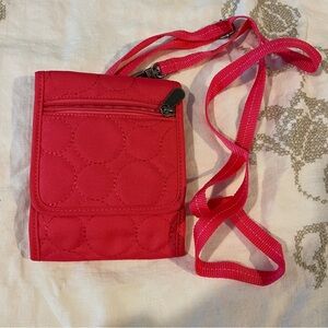 Thirtyone vary you crossbody coral zipper wallet